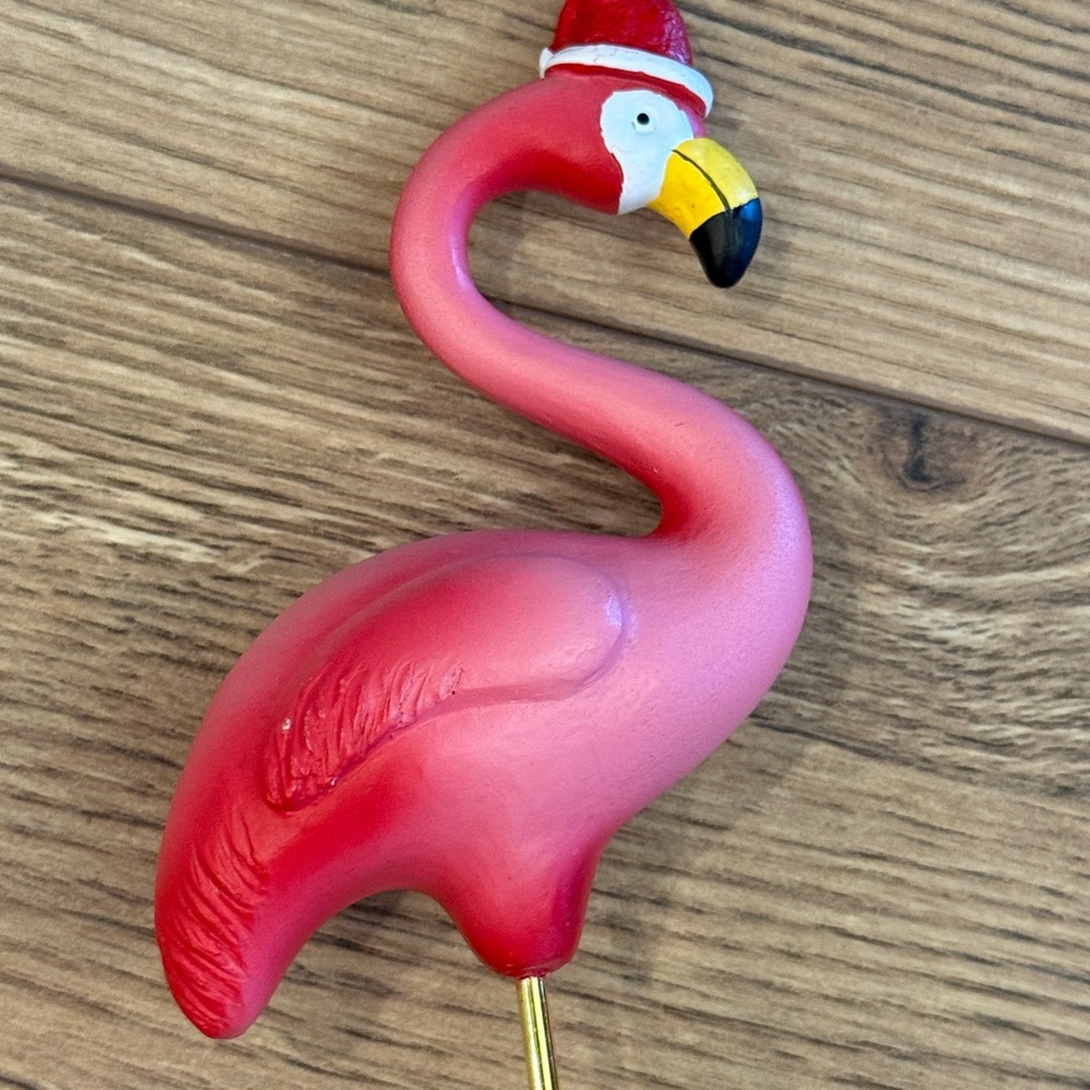 Target Pink Flamingo Holiday Flower Pot Stakes (Set of 2) - Picture 3 of 6